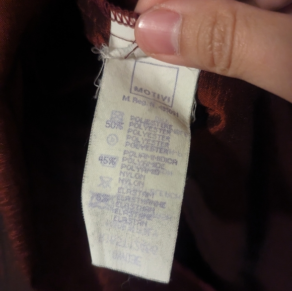 Motivi Made in Italy Burgundy Iridescent Blazer and Slacks Suit Set, Sz US6/FR38 - Picture 9 of 16